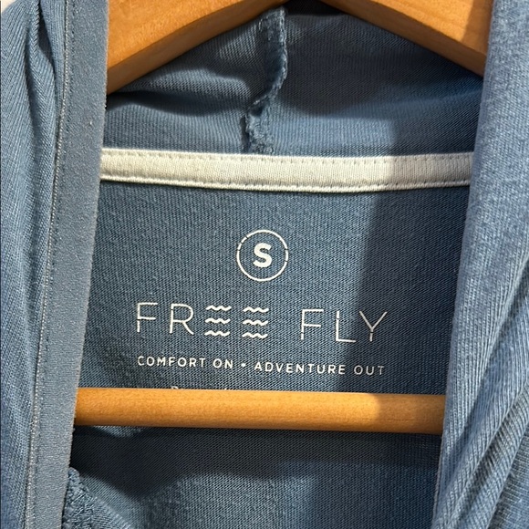 Free Fly Blue Long Sleeve Hoodie - Picture 3 of 3